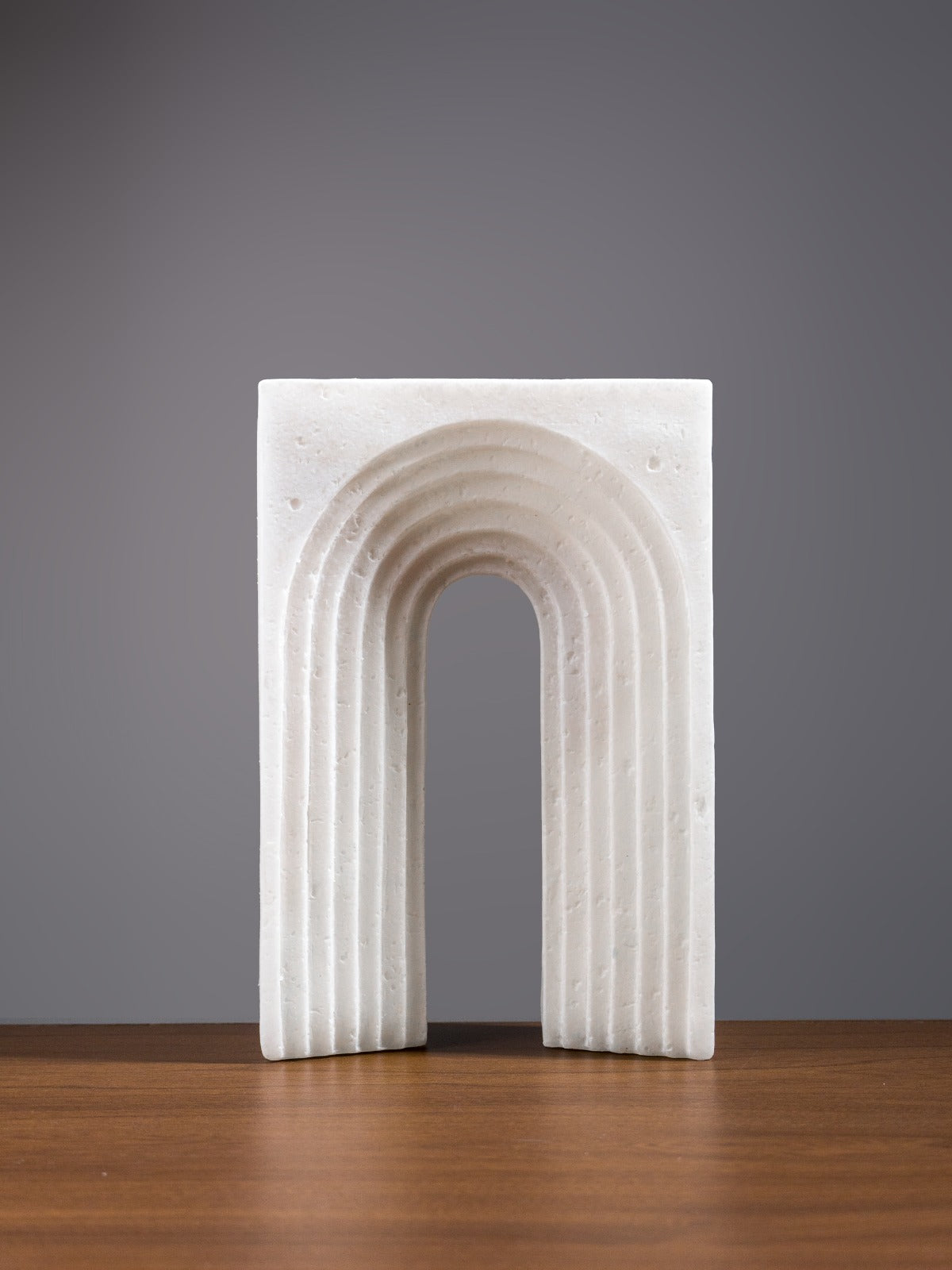 White Ribbed Arch Sculpture
