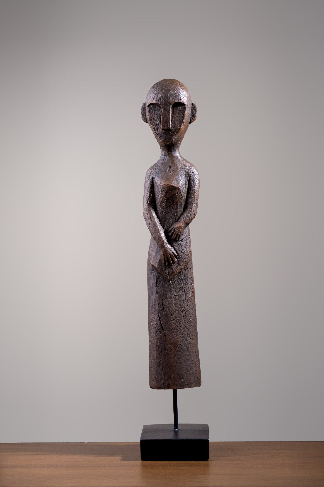 Tribal Ancestor Figure Sculpture – Crossed Arms Pose