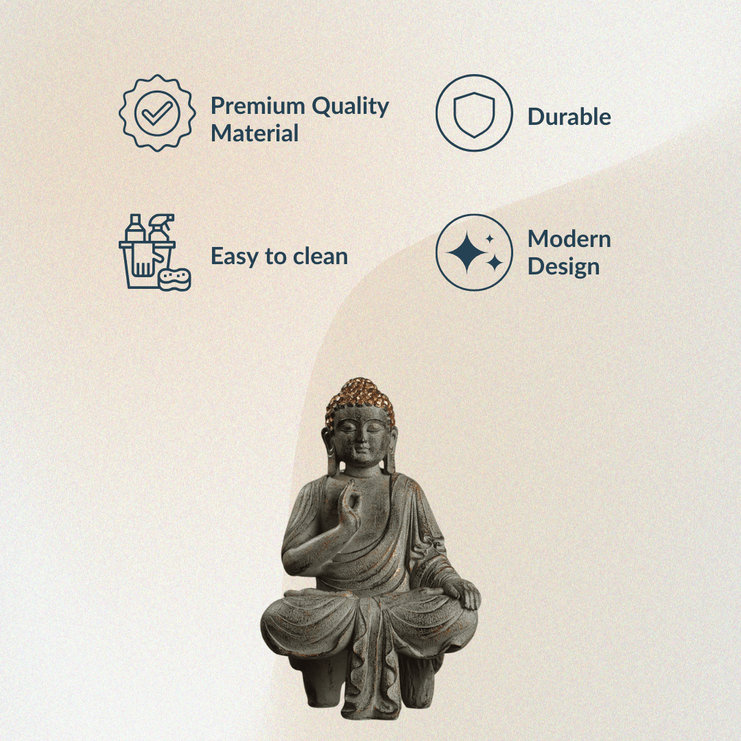 Abhaya Mudra Buddha Statue - The Golden Theory