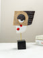 Abstract Cubist Face Sculpture - The Golden Theory