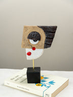 Abstract Cubist Face Sculpture - The Golden Theory