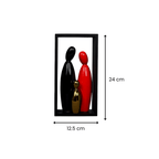 Abstract Family Sculpture with Geometric Frame - The Golden Theory