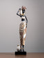 African Tribal Woman Figurine – Vase on Shoulder Sculpture - The Golden Theory