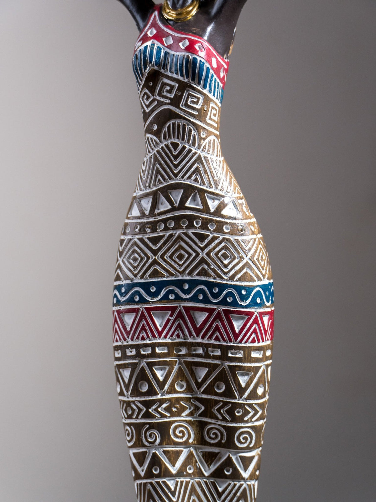 African Tribal Woman Figurine – Water Pot on Head - The Golden Theory