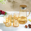 Amber Glass Water Pitcher Set with 6 Glasses - The Golden Theory