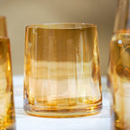 Amber Glass Water Pitcher Set with 6 Glasses - The Golden Theory