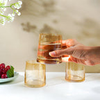 Amber Glass Water Pitcher Set with 6 Glasses - The Golden Theory