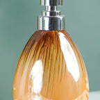 Amber Gold Drip Ceramic Soap Dispenser - The Golden Theory