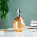 Amber Gold Drip Ceramic Soap Dispenser - The Golden Theory