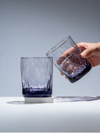 Amethyst Purple Wavy Textured Drinking Glasses - Set of 6 - The Golden Theory