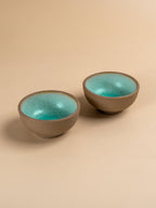 Artisanal Two-Tone Ceramic Dip Bowl Set - The Golden Theory