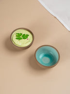 Artisanal Two-Tone Ceramic Dip Bowl Set - The Golden Theory