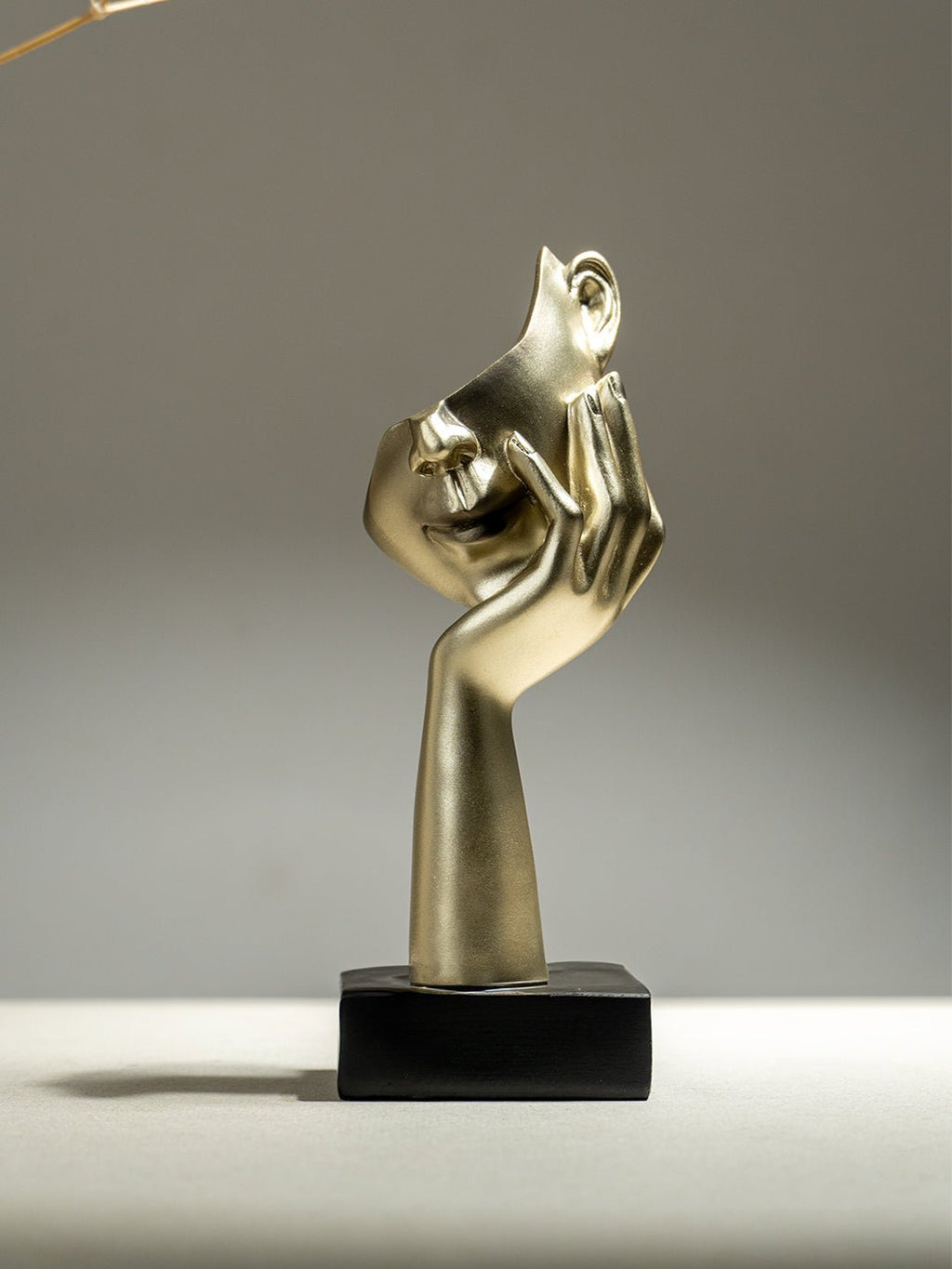 Artistic Gold Resin Abstract Face Sculptures | Set of 3 - The Golden Theory
