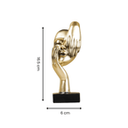 Artistic Gold Resin Abstract Face Sculptures | Set of 3 - The Golden Theory