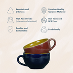 Autumn Leaves Ceramic Latte Mug - The Golden Theory