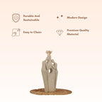 Beige Abstract Couple Sculpture Vase - Unique Hole Design - The Golden Theory