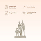 Beige Abstract Family Sculpture - Minimalist Art for Modern Decor - The Golden Theory