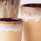 Beige Ceramic Flower Pots | Set of 3 - The Golden Theory
