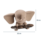 Beige Color Cute Elephant Statue with Tray - The Golden Theory