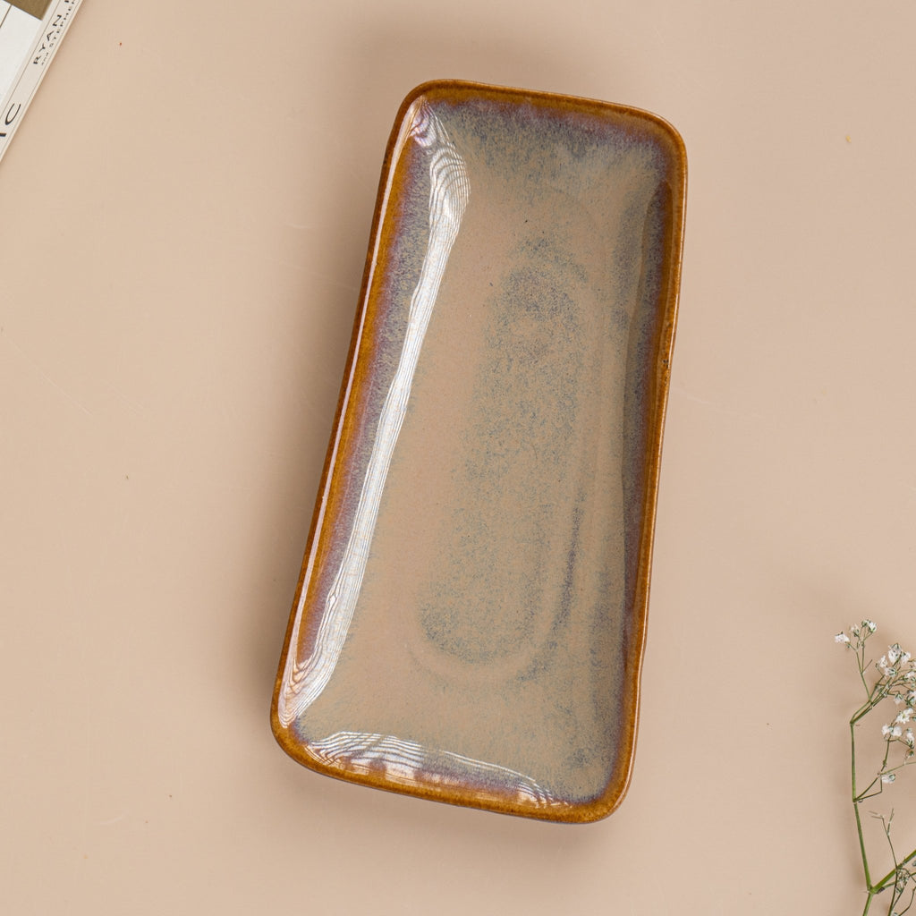 Beige Harmony Ceramic Platter - The Golden Theory