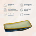 Beige Harmony Ceramic Platter - The Golden Theory