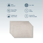Beige Solid Table Mats | Set of 2,4,6 - The Golden Theory