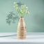 Beige Striped Ceramic Tall Vase - The Golden Theory