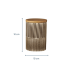 Beige Textured Storage Jar with Lid - Set of 3 - The Golden Theory