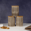 Beige Textured Storage Jar with Lid - Set of 3 - The Golden Theory