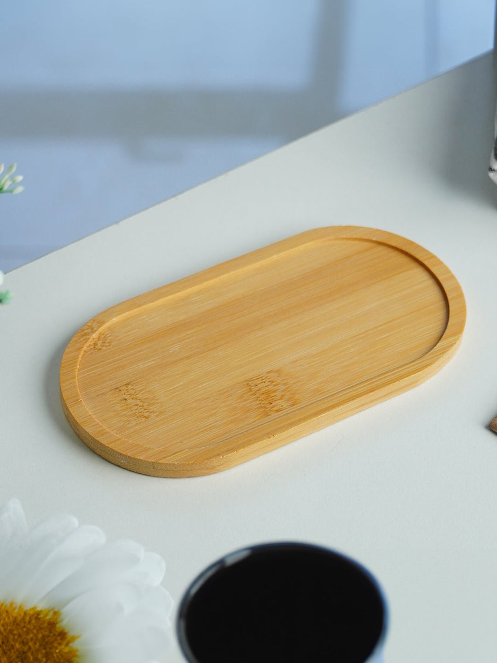 Black and Bamboo Ceramic Bathroom Set of 2 - The Golden Theory