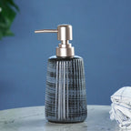 Black and Blue Brushed Ceramic Bathroom Set of 4 - The Golden Theory