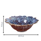 Black and Blue Color Bowl with Cut Design