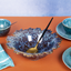 Black and Blue Color Bowl with Cut Design