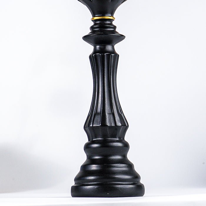 Black and Gold Chess King Sculpture - The Golden Theory