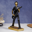 Black and Gold Guitar Player Sculpture - Modern Musician Decor - The Golden Theory