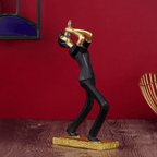 Black and Gold Jazz Singer Sculpture - The Golden Theory