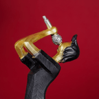 Black and Gold Jazz Singer Sculpture - The Golden Theory