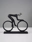 Black and Silver Cyclist Sculpture - The Golden Theory