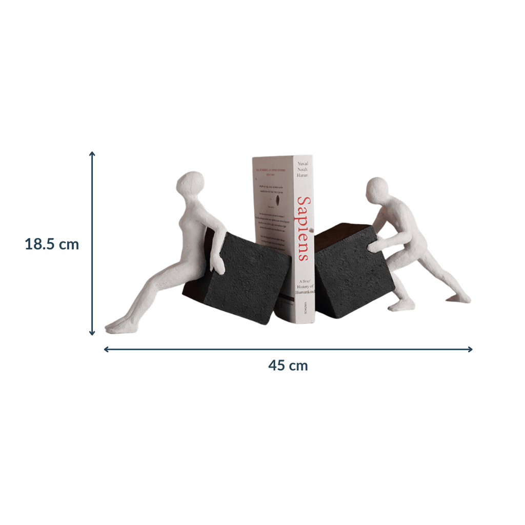 Black and White Resin Bookend - The Golden Theory