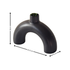 Black Ceramic Double-Leg Flower Vase