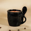 Black Ceramic Mug Set with Lid and Spoon - The Golden Theory