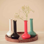 Black Cylinder Bud Flower Vase - The Golden Theory