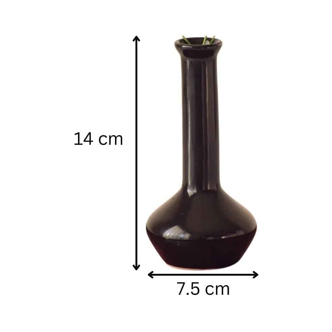 Black Cylinder Bud Flower Vase - The Golden Theory
