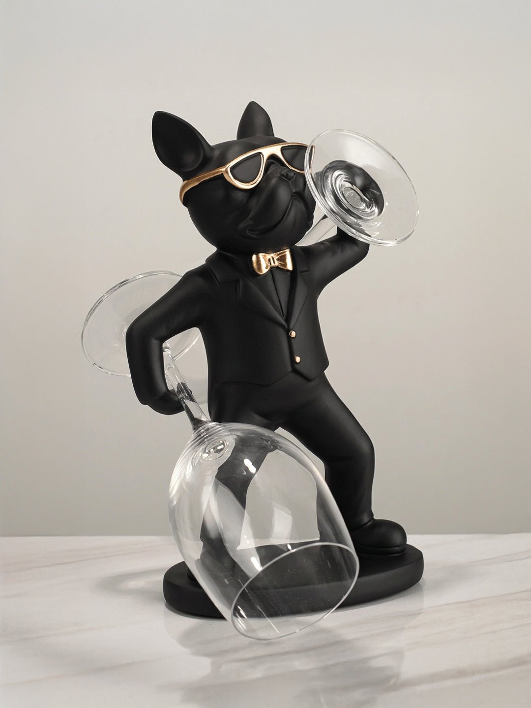 Black Dog Wine Glass Holder - The Golden Theory Main image