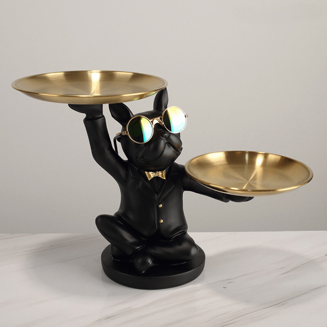 Black Dog with Golden Plate - The Golden Theory Main image