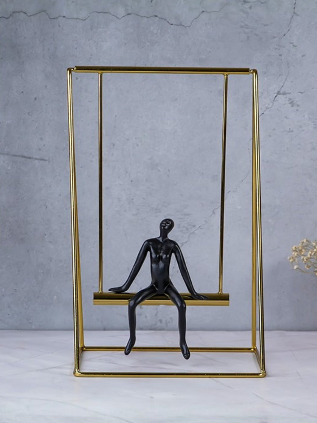 Black Figure on Gold Swing - The Golden Theory