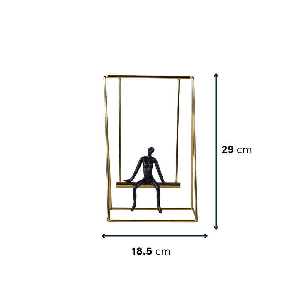 Black Figure on Gold Swing - The Golden Theory