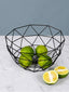 Black Geometric Metal Fruit Basket - The Golden Theory