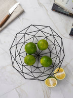 Black Geometric Metal Fruit Basket - The Golden Theory