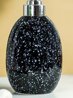 Black Glossy Speckled Ceramic Soap Dispenser - The Golden Theory